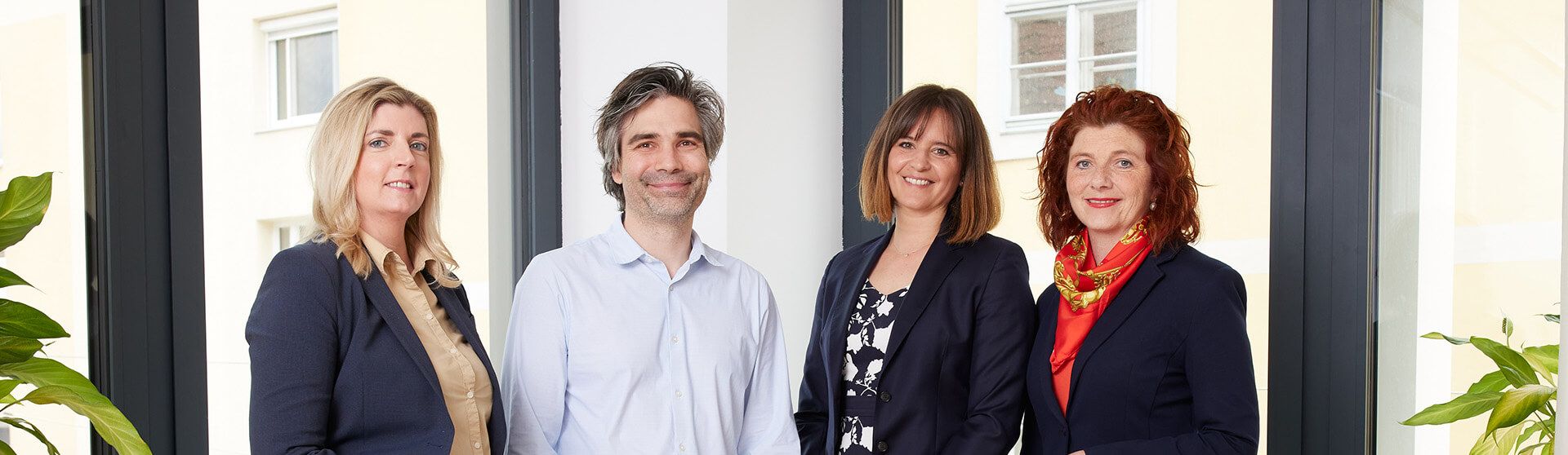 v.l.n.r Pflegedirektorin Doris Linsmeyer, Ärztlicher Direktor Dr. Patrick Kaiser, Verwaltungsdirektorin Kerstin Doler, MSc, Geschäftsführerin Mag. Maria Lesterl